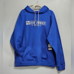 Air Force Falcons, Mens Hoodie in Royal Blue and Gray. Size 2X, NWT